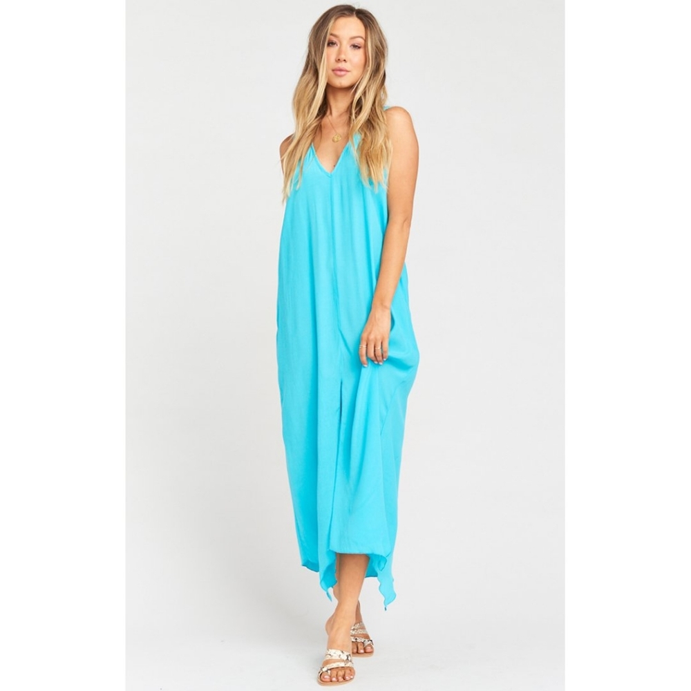 Show Me Your MuMu dress, washed once but never worn. Sleeveless midi with slit